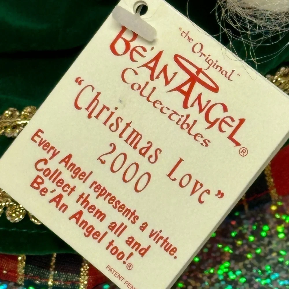 Bean Angel Collectibles CHRISTMAS LOVE 12 IN Doll Vintage 2000 Bean Bag with Tag